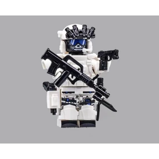 Khối xây dựng Lego tương thích Reloaded Ghost SWAT Minifigures Lắp ráp quân đội E