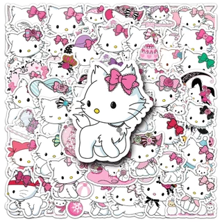 Bộ 50 Ngộ nghĩnh Sanrio CharmmyKitty Dán Chống Thấm Nước DIY Cho Điện Thoại Laptop Ván Trượt Sáng Tạo Graffiti Xe Miếng Dán Nhà Dán