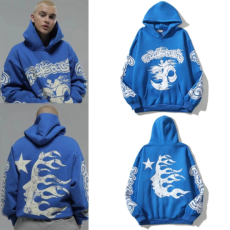 Áo Hoodie Dáng Rộng Phong Cách Hip Hop Đường Phố Cá Tính Cho Nam