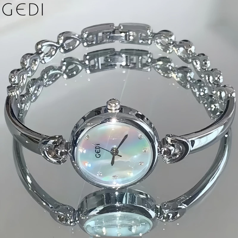 Đồng hồ nữ GEDI 1156 dây thép bạc