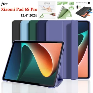 Case For For Xiaomi Pad 6S Pro MiPad 6S Pro 6SPro 12.4 inch 2024 Support Magnetic Charging Auto Wake Up Folding Stand Protective Case Cover