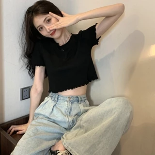 áo baby tee thời trang hàn quốc áo phông 2024 Mới croptop