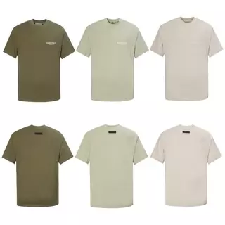 ❤❤ Hàng sẵn có Áo sơ mi ngoại cỡ đường phố cao cấp FEAR OF GOD ESSENTIALS Áo thun ngắn tay giản dị áo thun unisex