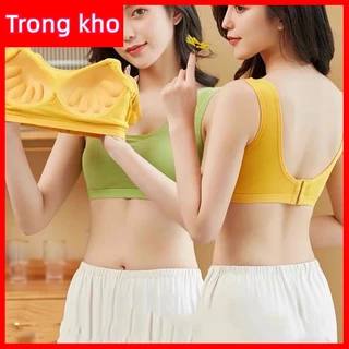 Trong kho ➵  Mới nhất một mảnh với ngực đệm bọc ngực đồ lót phụ nữ không có vòng thép tụ lại với nhau Bra chống đi bộ thể thao treo Vest Vintage Bra đồ lót phụ nữ