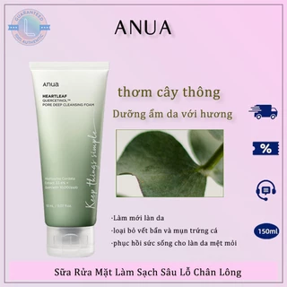 Sữa rửa mặt anua diếp cá se khít lỗ chân lông,Anua Heartleaf Quercetinol Pore Deep Cleansing Foam 150ml