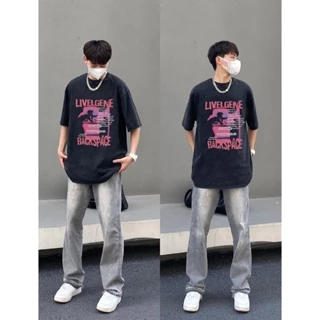 PEAR DODO Hip Hop Phong Cách Mỹ In Hình Rời 100% Cotton Thương Hiệu Địa Phương Áo Thun Nam Tay Ngắn 240313