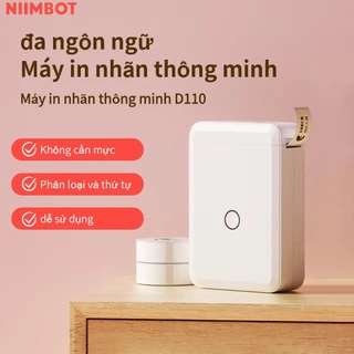 NIIMBOT D110 Máy in nhãn nhỏ gọn dùng cho gia đình, có thể kết nối với điện thoại di động