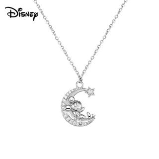 Dây chuyền Disney bạc S925 hình mặt trăng ngôi sao đính đá lấp lánh cao cấp SMK-090