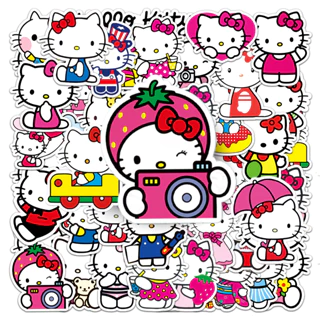 Bộ 50 Ngộ nghĩnh Hello Kitty DIY Sáng Tạo Động Cơ Dán Xe Hơi Dán Helmater Dán Nhà Decal Dán Chống Thấm Nước