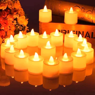 Đèn LED hình nến giáng sinh dùng pin không cháy lửa nhiều màu trang trí đám cưới