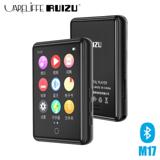 Uareliffe RUIZU M17 Máy nghe nhạc MP3 16GB Bluetooth5.0 2.4 inch Màn hình cảm ứng Máy nghe nhạc Buil-in Loa Hỗ trợ thẻ SD Máy ghi sách điện tử FM Máy đếm bước chân Video Máy nghe nhạc di động