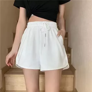 quần short ống rộng✨ Quần Short Cotton Nữ Mùa Hè  Phiên Bản Hàn Quốc Cao Cấp Thường Ngày Quần Ống ✨ quần lưng cao(NVZA023)