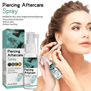 Vệ sinh lỗ xỏ khuyên tai mũi rốn Piercing Aftercare Spray xịt Bump lỗ xỏ tiện dụng thảo mộc tự nhiên lành tính