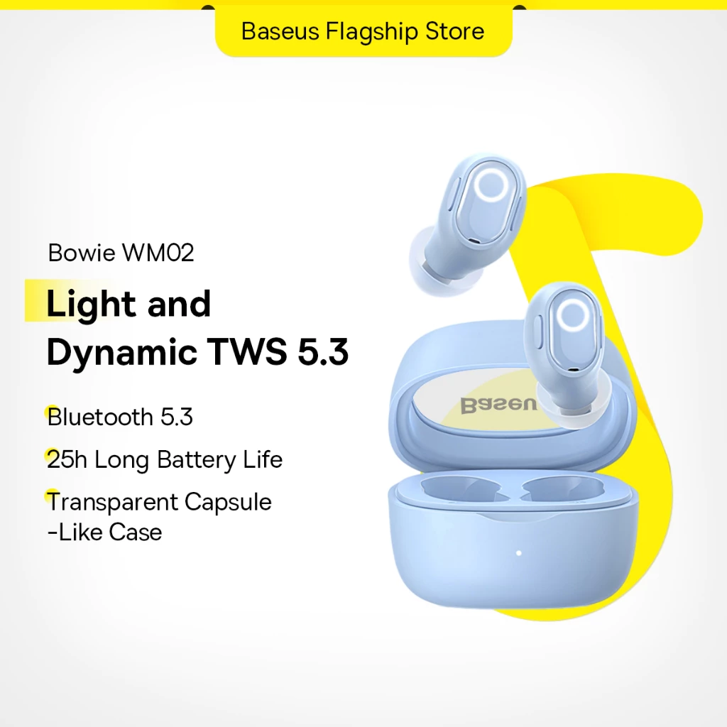 Baseus Tai Nghe bluetooth 5.3 wm02 tws Kèm Phụ Kiện