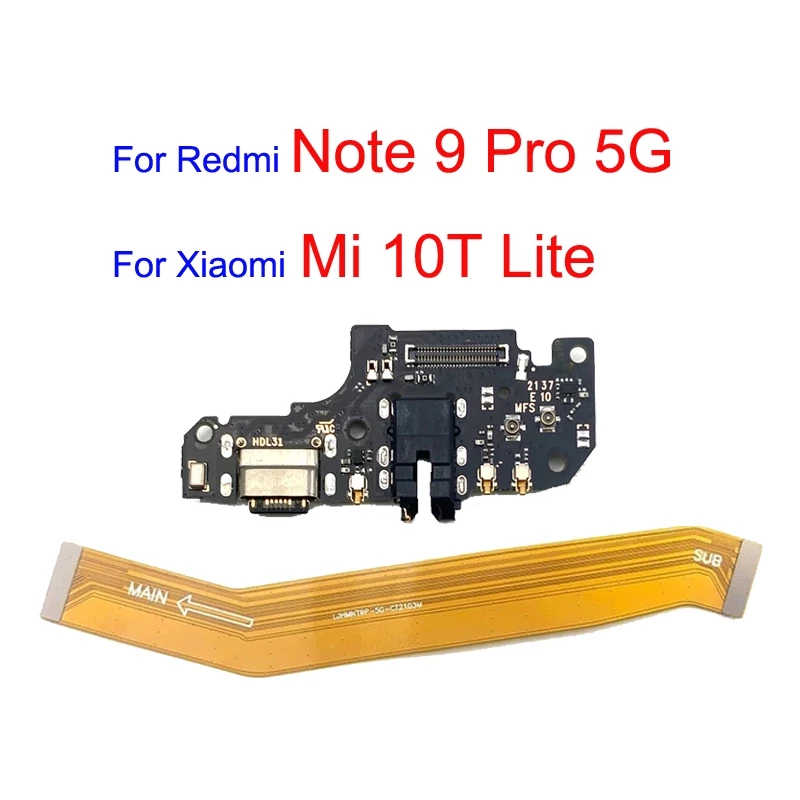 Cổng bảng sạc Flex Main Board Bo mạch chủ Flex cho Redmi Note 9 Pro 5G và Mi 10T Lite