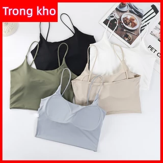 Ice Silk Đẹp Lưng Cố Định Cốc Có Chống chói Quần Lót Nữ Miệng Phẳng Ống Top Quấn Ngực Đáy Áo Quần Lót Nữ