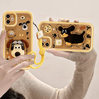 ốp lưng Xiaomi Mi 14 13T 13 12T 12s Pro 11T 11 Lite 4G 5G POCO F5 F4 F3 GT X5 X3 NFC M6 M4 M3 C65 C50 C51 Cartoon Gromit 3D Dog Doll Thicken Edge Fine Hole Anti-fall Soft Silicone Phone Case Cute Lanyard Back Cover JT 27