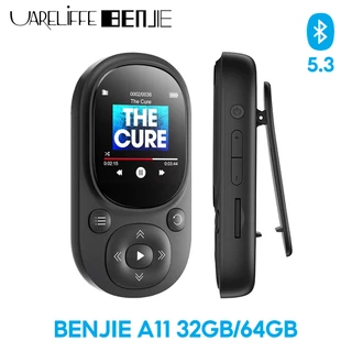 Máy nghe nhạc MP3 Mini Uareliffe BENJIE A11 có kẹp 32G / 64G Hỗ trợ thẻ TF Máy nghe nhạc ghi âm HiFi Bluetooth 5.3 Máy nghe nhạc chạy bộ di động có máy đếm bước sóng FM