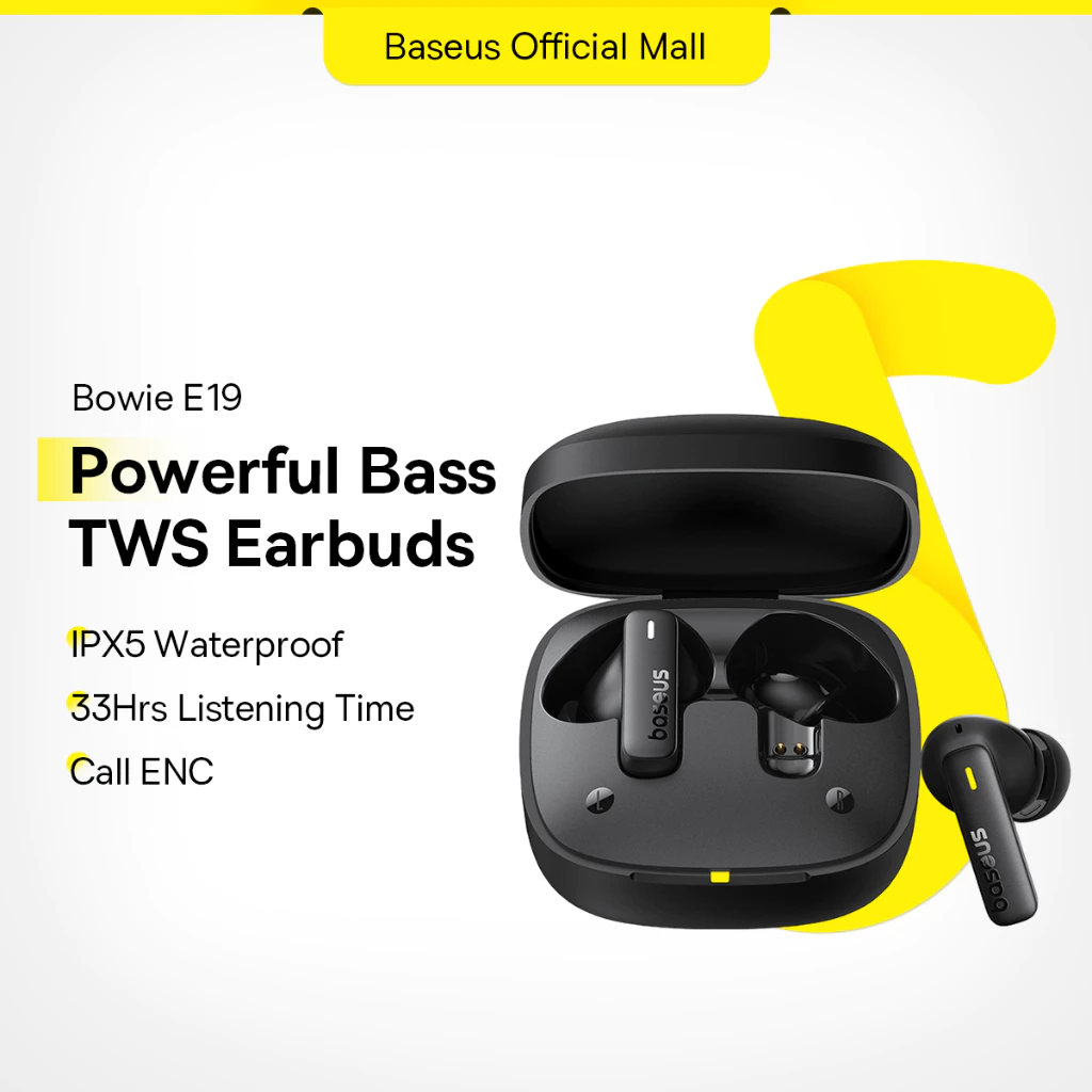 Tai nghe bluetooth không dây BASEUS Bowie E19 TWS chống thấm nước IPX5 ENC