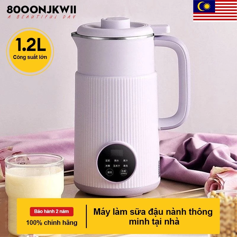 Máy nấu sữa hạt chính hãng MODONG tự động thông minh nhiều chế độ xay mịn màng thơm ngon --BH24 tháng 1.2L nắp inox Máy làm sữa hạt đa năng