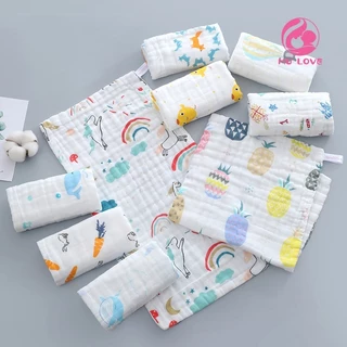 [Mu Love] Khăn trẻ em Cotton sáu lớp 18 kiểu Khăn mặt trẻ em 25 * 50cm Khăn Cotton giặt cao cấp Khăn trẻ em Khăn nhỏ mềm mại