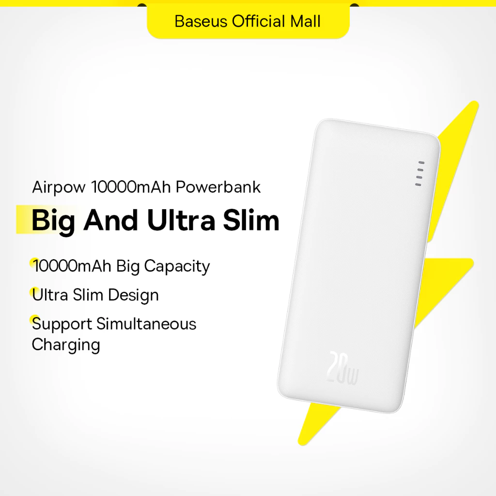 Pin sạc dự phòng nhanh BASEUS Airpow 20W PD chất lượng cao