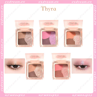 Thyra Dreamy Gradient Eye Series Bảng Phấn Mắt Đầy Màu Sắc Tinh Khiết Desire Shimmer Sequins Ngọc Trai Màu Phù Hợp Với Học Sinh