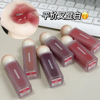 Herorange HERORANGE Gương Son Bóng Nước Dưỡng Ẩm Son Bóng Pha Lê Jelly Plump 3D Son Môi Ba Chiều Không Dễ Phai Màu Trang Điểm Phong Cách Hàn Quốc