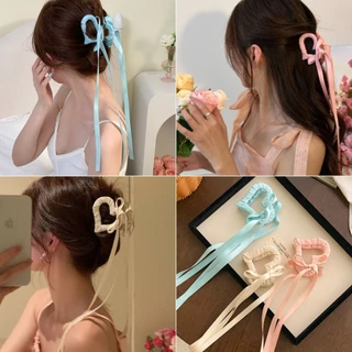 Ahellogirl Đơn Giản Tình Yêu Streamer Kẹp Nữ Mới Lưng Đầu Kẹp Tóc Cô Gái Ngọt Ngào Cá Mập Kẹp Phụ Kiện Tóc