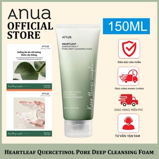 Sữa rửa mặt Anua Heartleaf Quercetinol Pore Deep Cleansing Foam 150ml-diếp cá giảm mụn