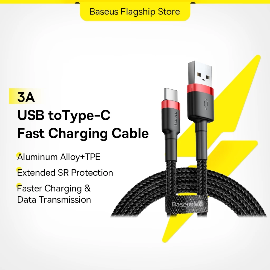 Cáp USB Baseus Type C 3A dành cho công nghệ sạc nhanh và sạc nhanh cho Huawei Xiaomi
