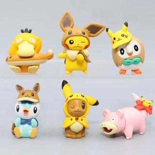 6 Cái / bộ 4-5cm Anime Pokemon Hình Pikachu Psyduck Rowlet Slowpoke Eevee Piplup Pocket Monster Q Phiên Bản PVC Nhân Vật Hành Động Mô Hình Đồ Chơi Búp Bê Quà Tặng