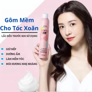 Gel dưỡng tóc mềm, xịt giữ tóc nữ, bọt tạo kiểu tóc xoăn mềm mại cho nam, chai 450ml chính hãng