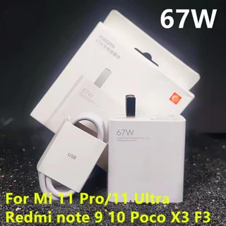 Bộ sạc nhanh 67w Cáp 6a Type C cho Xiaomi 11 Super Redmi 11 pro 11 Ultra 5 pro