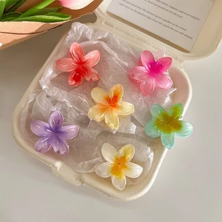 🥟ice🥟kẹp tóc nhựa đính hoa 4cm thời trang