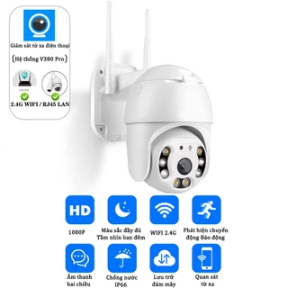 Tguan Camera Ngoài Trời An Ninh CCTV V380 Pro 360 Độ 1080P FHD WiFi IP-IP66 IR Chống Thấm Nước