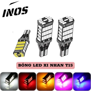 Đèn Led Xi Nhan T15 Xe Máy Ô Tô Siêu Sáng, Đèn Led & T10 Lắp Xi Nhan Đèn Lùi Chíp 4014 CS 15W Đủ Màu