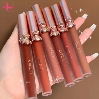 Dễ Thương Gấu Nhỏ Lip Tint 5 Bộ Nhung Lip Glaze Không Phai Màu Son Môi Học Sinh Son Môi