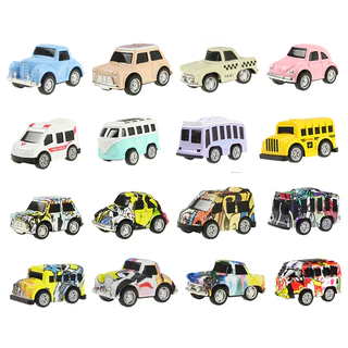 Coolplay Mini Diecast Mô Hình Kim Loại Xe Ô Tô Đồ Chơi Mô Phỏng Graffiti Xe Kéo Lại Trường Xe Buýt Bọ Cánh Cứng Xe Trẻ Em Bé Trai Quà Tặng Đồ Chơi