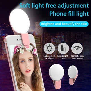 (Cod) Đèn Selfie có thể sạc lại Đèn LED Flash Selfie Ring Light cho điện thoại máy ảnh