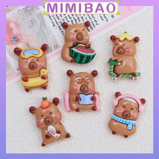 Dụng Cụ Charm Trang Trí Kapibara Series Capybara Xe Tay Ga Đọc Sách Hoạt Hình Kem Keo Phụ Kiện Sáng Tạo Khóa Giày Chất Liệu Nhựa Phụ Kiện diy-Mimibao