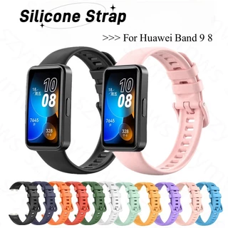 Huawei Band 9 8 Vòng đeo tay dây đeo silicon Đồng hồ thông minh Thay thế dây đeo cổ tay 3D Phim bảo vệ toàn màn hình