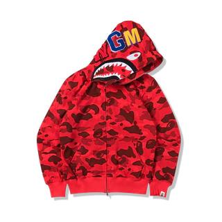 Mũ trùm đầu ngụy trang Bape Shark Zip Up