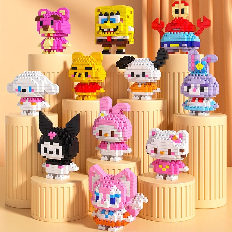 💖Đồ chơi lắp ráp Kuromi Búp bê hoạt hình DIY Puzzle Giáo dục building block quà tặng cho trẻ em