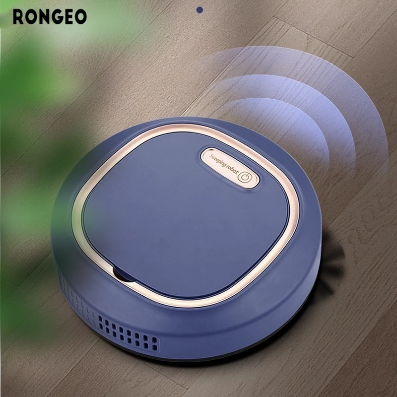 RONGEO Robot quét nhà hoàn toàn tự động Máy làm sạch mini tại nhà Máy hút bụi thông minh có thể sạc lại USB máy hút bụi gia đình