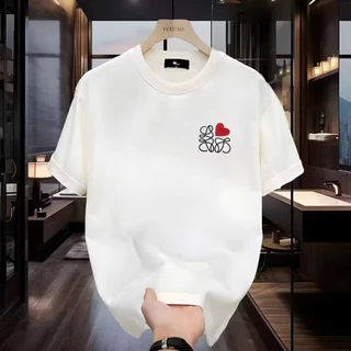 Áo thun cotton tay trái tim mới 2024 thời trang