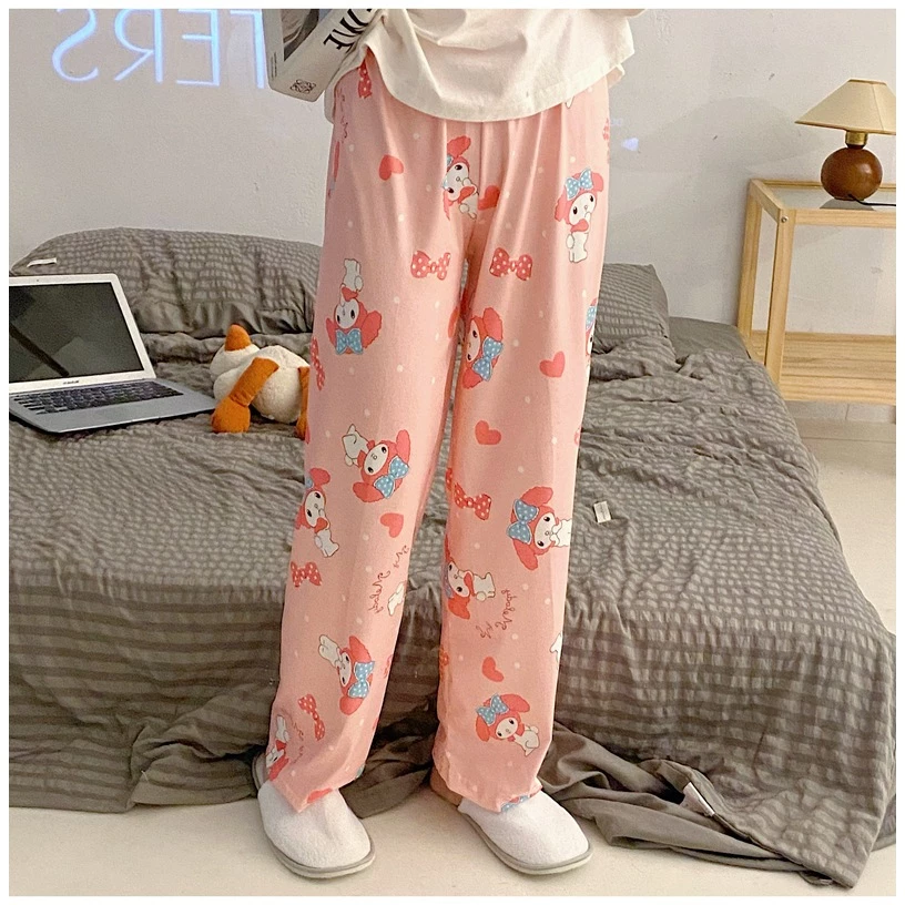 Quần Pyjama hoạt hình dễ thương cho nữ sinh Quần dáng rộng