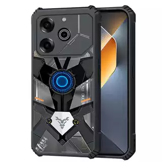 Ốp Điện Thoại Cho Tecno Pova 6 5 4 Pro Neo 3 2 Ốp Lưng Acrylic Đen Trắng Mecha Cover