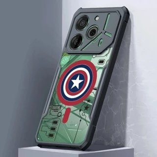 Ốp Điện Thoại Cho Tecno Pova 6 5 4 Pro Neo 3 2 Ốp Lưng Acrylic Đỏ Captain America