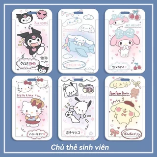 [GửiTừVN]Kawaii Trượt Bao Đựng Thẻ ID Với Dây Da Chống Mất Dễ Thương Bưu Thiếp Giá Đỡ Album Ảnh Người Tổ Chức Học Sinh Trẻ Em Trường Học Đồ Dùng Văn Phòng